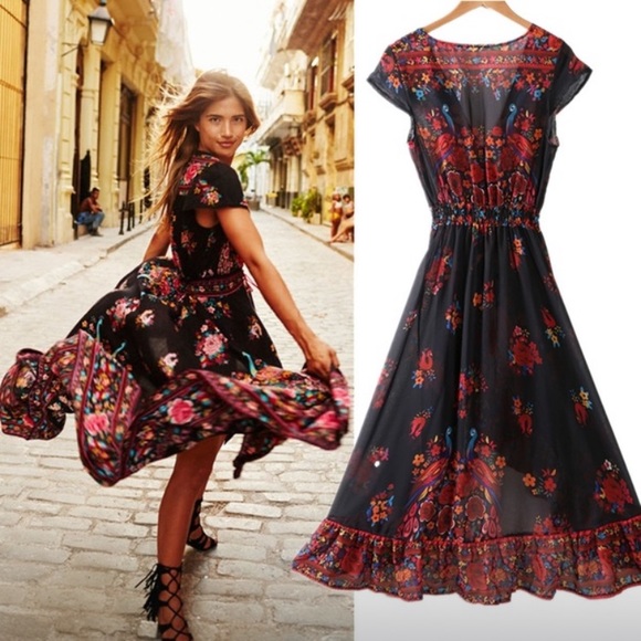 Boho Flow Dress - Picture 3 of 6